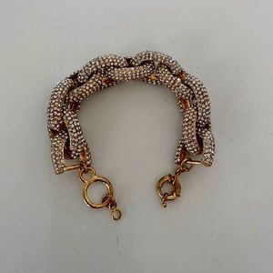 Gold Statement Bracelet with Stones